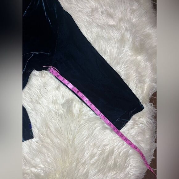 Chico’s deep navy w/ butterfly silk/velour shacket sz 3/XL - Picture 8 of 8